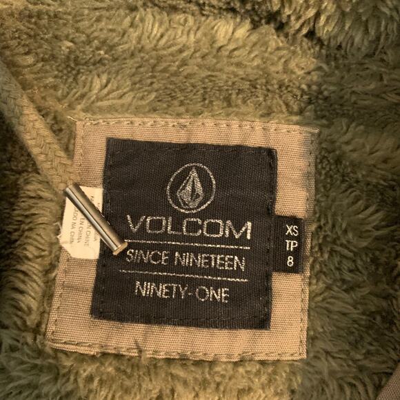 Volcom Vest Womens XS Extra Small Ivy Pile Lined Detachable Hood Snap Buttons - Picture 9 of 16